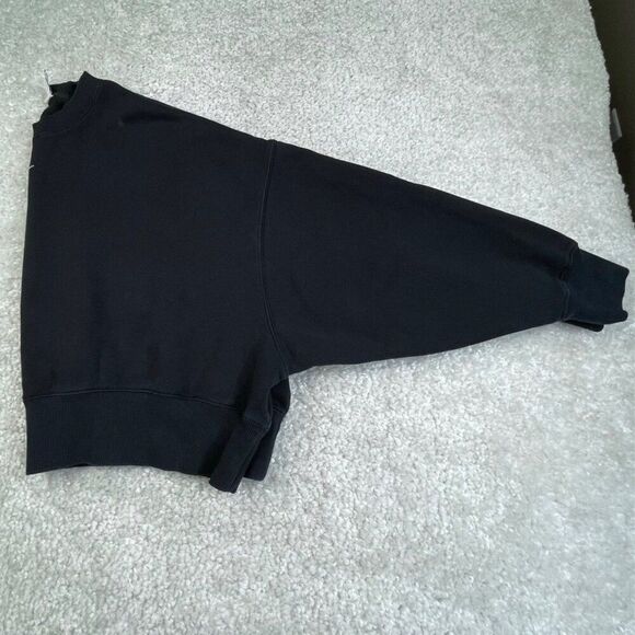 Nike Phoenix Fleece Oversized Crew Crop Sweatshirt Black - Picture 7 of 10